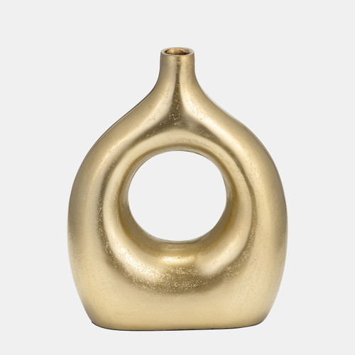 sagebrook home Metal 10" Open Cut Vase Gold Wishlist Create New