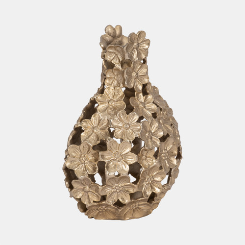 Sagebrook Home Metal 12" Cut-out Flower Vase Champagne Wishlist Create New