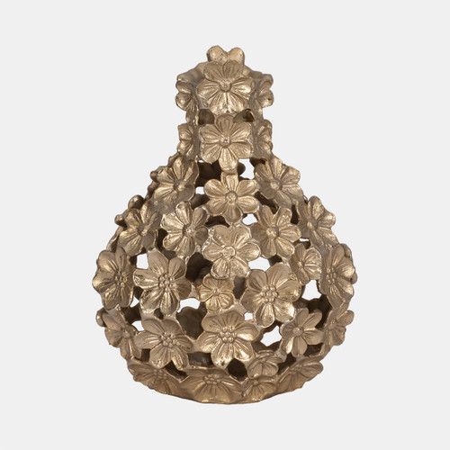 sagebrook home Metal 12" Cut-out Flower Vase Champagne Wishlist Create New
