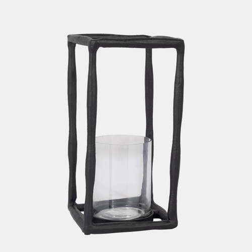Sagebrook Home Metal 12" Open Square Hurricane Holder Black Wishlist Create New