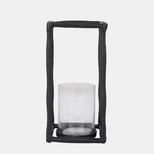 Sagebrook Home Metal 12" Open Square Hurricane Holder Black Wishlist Create New