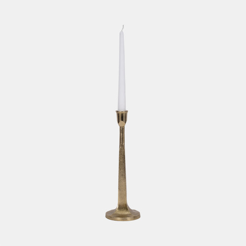 Sagebrook Home Metal 12" Squared Off Taper Candleholder Gold Wishlist Create New