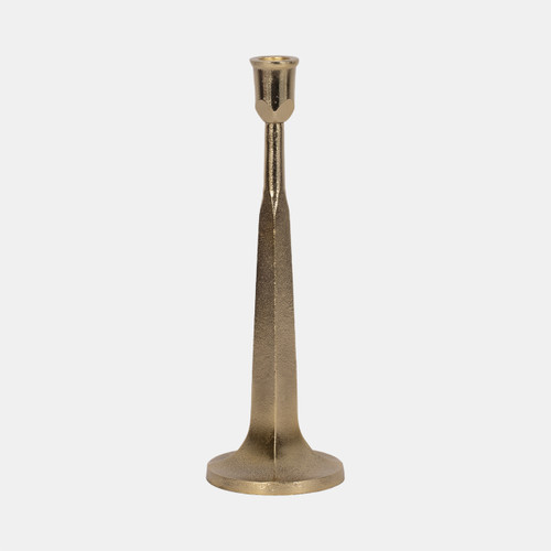 Sagebrook Home Metal 12" Squared Off Taper Candleholder Gold Wishlist Create New