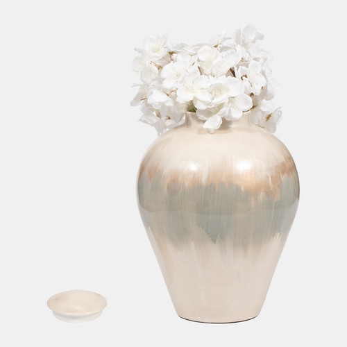 Sagebrook Home Metal 12" Temple Vase Pearl Wishlist Create New