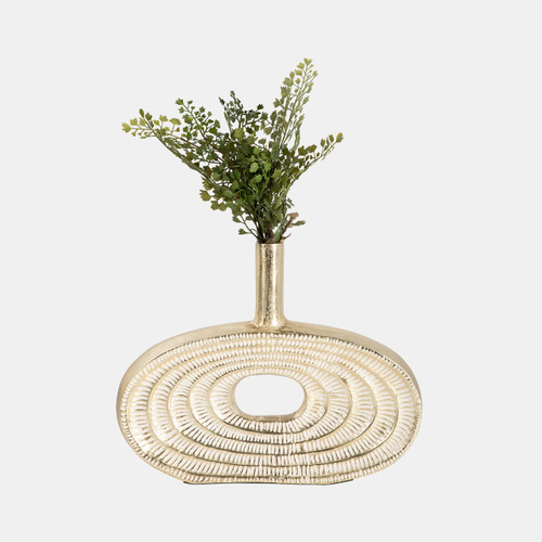 Sagebrook Home Metal 12" Tribal Cut Out Vase Gold Wishlist Create New