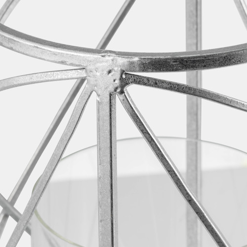 Sagebrook Home Metal 13" Hurricane Candle Holder Silver Wishlist Create New