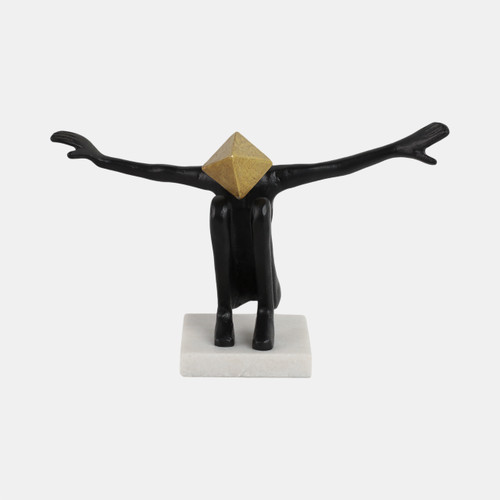 sagebrook home Metal 13" Open Arms Man Black/gold Wishlist Create New