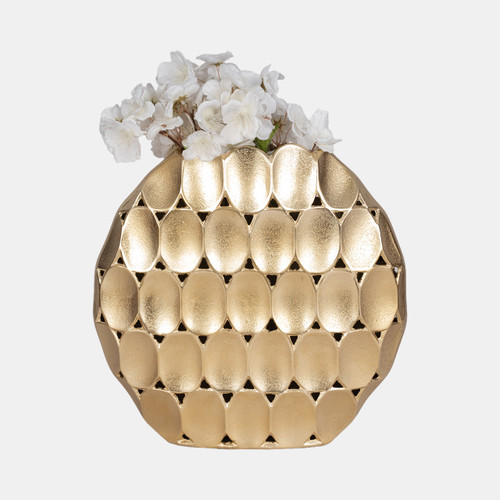 Sagebrook Home Metal 13" Oval Vase Champagne Wishlist Create New