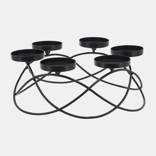 Sagebrook Home Metal 14"l 6-pillar Holders Black Wishlist Create New