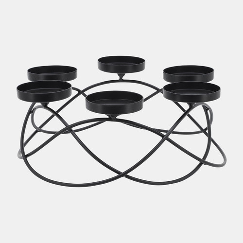 Sagebrook Home Metal 14"l 6-pillar Holders Black Wishlist Create New