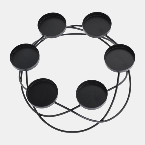 Sagebrook Home Metal 14"l 6-pillar Holders Black Wishlist Create New