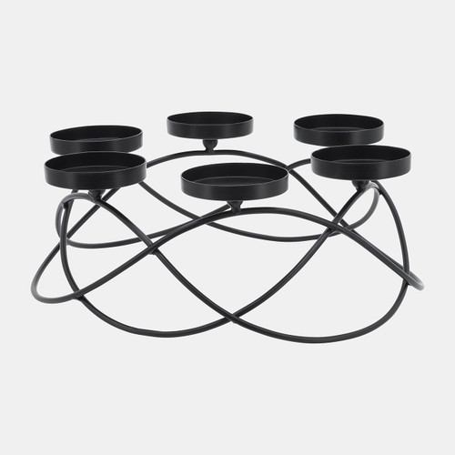 sagebrook home Metal 14"l 6-pillar Holders Black Wishlist Create New