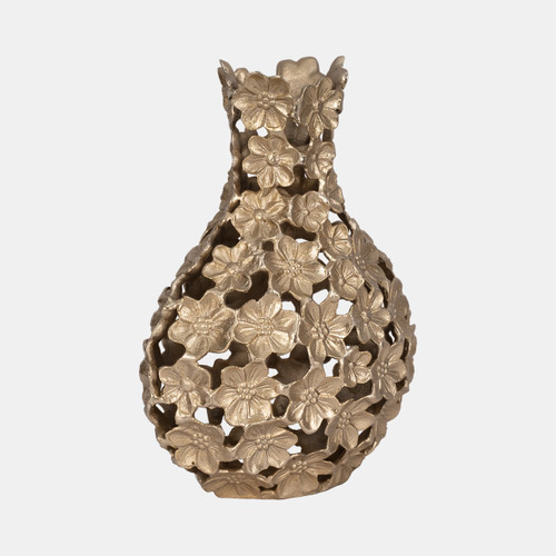 Sagebrook Home Metal 15" Cut-out Flower Vase Champagne Wishlist Create New