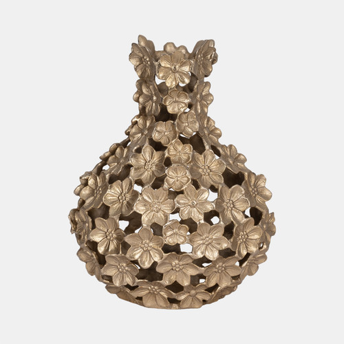 sagebrook home Metal 15" Cut-out Flower Vase Champagne Wishlist Create New