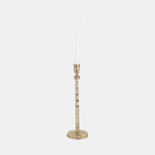 Sagebrook Home Metal 15" Hammered Taper Candleholder Gold Wishlist Create New