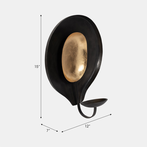 Sagebrook Home Metal 15" Round Votive Holder Black/gold Wishlist Create New