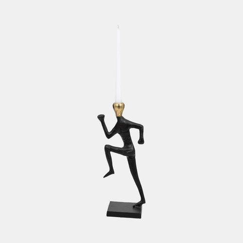 Sagebrook Home Metal 15" Running Man Taper Candle Holder Gold/b Wishlist Create New
