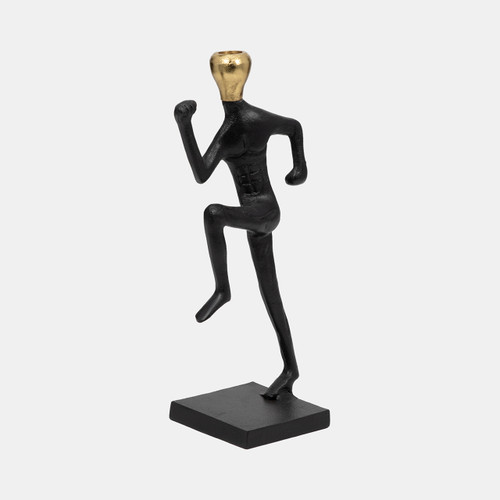 Sagebrook Home Metal 15" Running Man Taper Candle Holder Gold/b Wishlist Create New