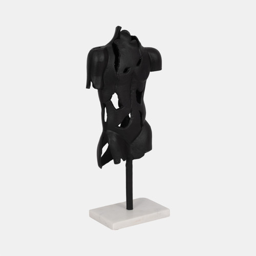 Sagebrook Home Metal 16" Cracked Bust On Stand Black Wishlist Create New