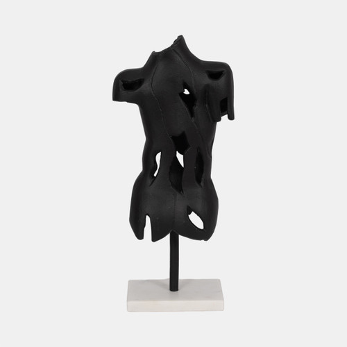 Sagebrook Home Metal 16" Cracked Bust On Stand Black Wishlist Create New