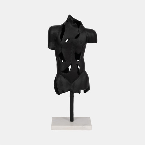 sagebrook home Metal 16" Cracked Bust On Stand Black Wishlist Create New