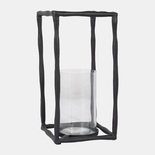 Sagebrook Home Metal 16" Open Square Hurricane Holder Black Wishlist Create New