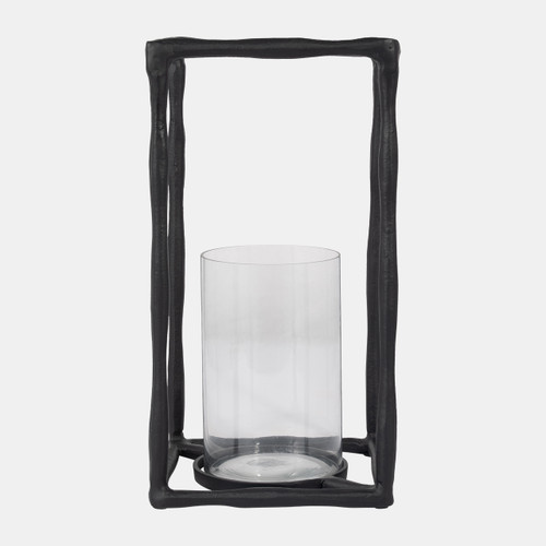 Sagebrook Home Metal 16" Open Square Hurricane Holder Black Wishlist Create New