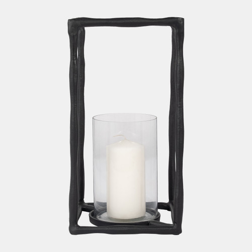 Sagebrook Home Metal 16" Open Square Hurricane Holder Black Wishlist Create New