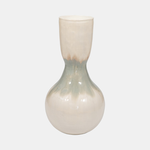 sagebrook home Metal 18" Bulbous Vase Pearl Wishlist Create New