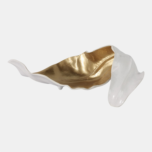 sagebrook home Metal 18" Curled Leaf Ivory/gold Wishlist Create New