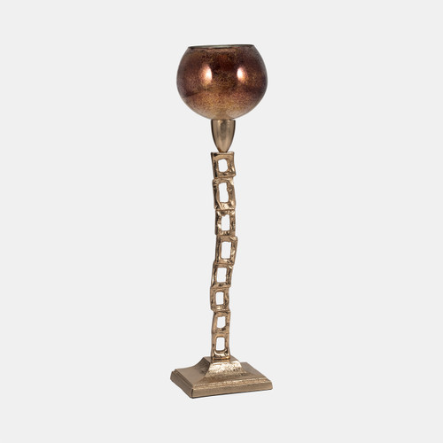 Sagebrook Home Metal 18" Tealight Holder W/ Base Gold Wishlist Create New