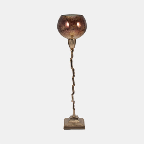 Sagebrook Home Metal 18" Tealight Holder W/ Base Gold Wishlist Create New