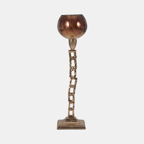 sagebrook home Metal 18" Tealight Holder W/ Base Gold Wishlist Create New