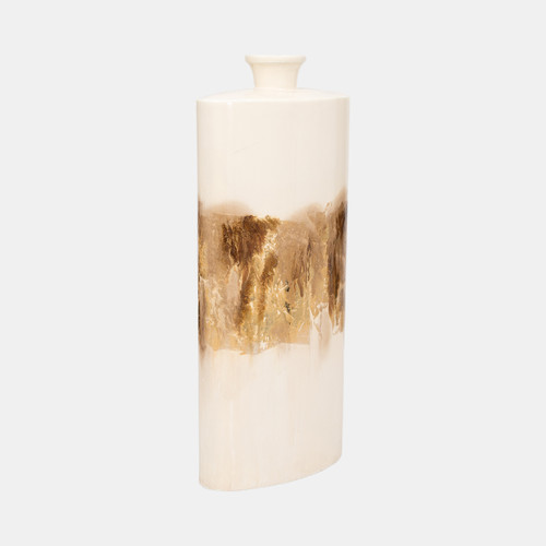 Sagebrook Home Metal 20" Flask Vase Pearl/gold Wishlist Create New