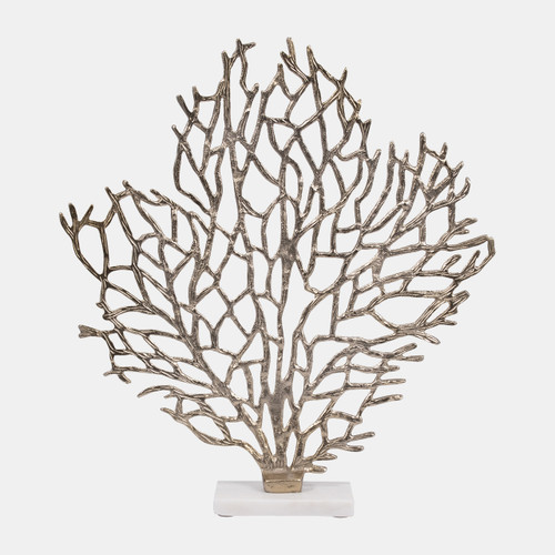 Sagebrook Home Metal 21" Coral On Marble Base Champagne Wishlist Create New