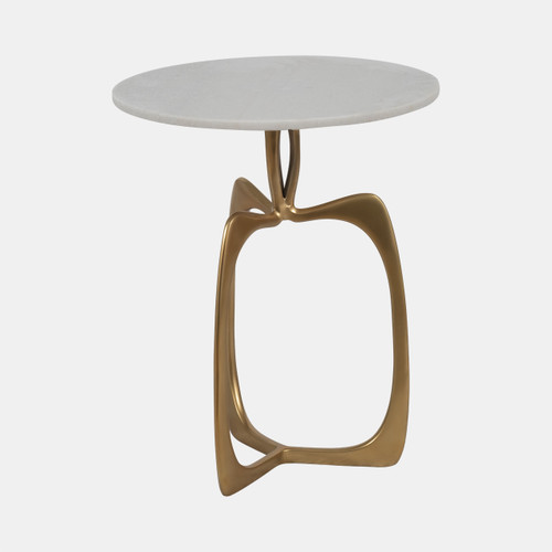 Sagebrook Home Metal 22" Accent Table W/ White Marble Gold Kd Wishlist Create New
