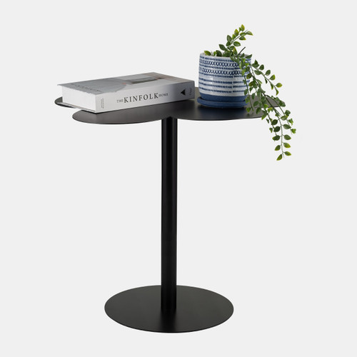 Sagebrook Home Metal 22"dx21"h Clover Shaped Side Table Black Kd Wishlist Create New