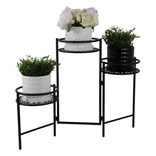 Sagebrook Home Metal 22" Folding 3-tier Plant Stand Black Wishlist Create New