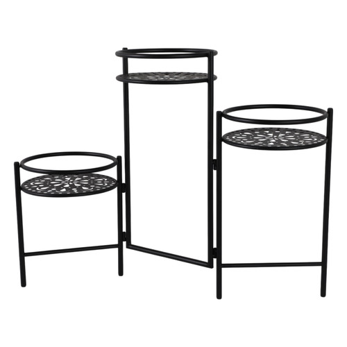 sagebrook home Metal 22" Folding 3-tier Plant Stand Black Wishlist Create New