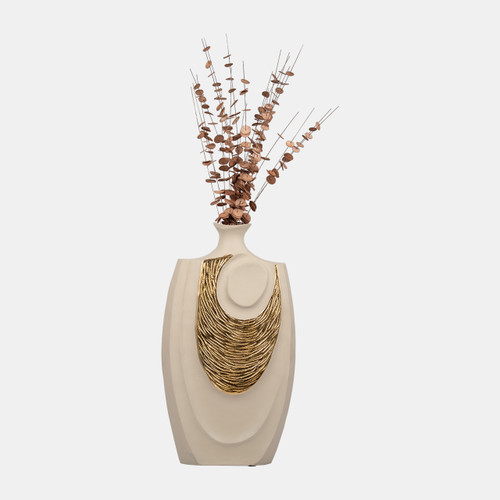 Sagebrook Home Metal 23" Embossed Swirl Vase Gold/nude Wishlist Create New