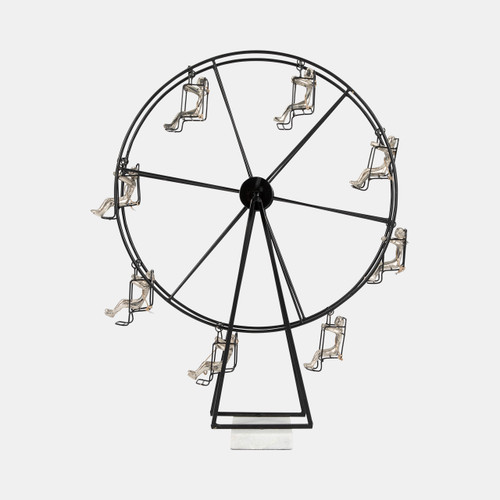 sagebrook home Metal 23" Ferris Wheel Black Wishlist Create New