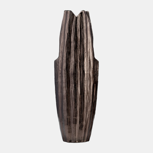 sagebrook home Metal 24"h Abstract Ridged Vase blk Nickel Wishlist Create New