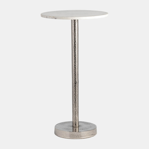 sagebrook home Metal 24"h Round Drink Table - Flat Base Silver Wishlist Create New