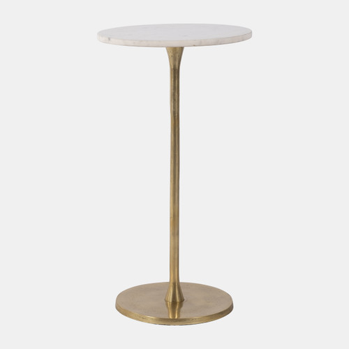 Sagebrook Home Metal 24"h Round Drink Table Gold/white Wishlist Create New