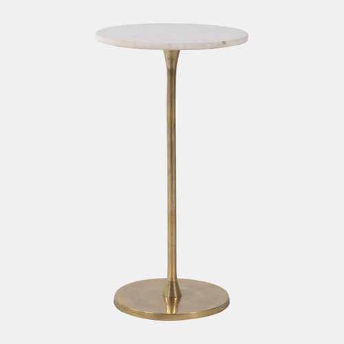 sagebrook home Metal 24"h Round Drink Table Gold/white Wishlist Create New