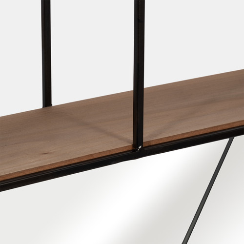 Sagebrook Home Metal 24" Hexagon Wall Shelf W/ Mirror Brown Wishlist Create New