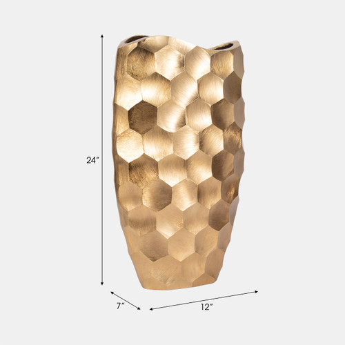 Sagebrook Home Metal 24" Honeycomb Vase Gold Wishlist Create New