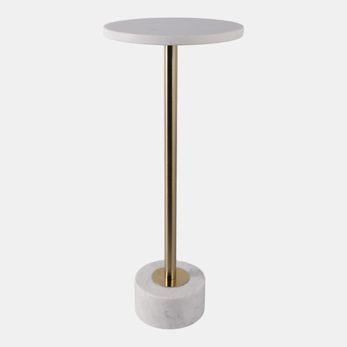 Sagebrook Home Metal 24" Side Table Marble Top White/gold Kd Wishlist Create New