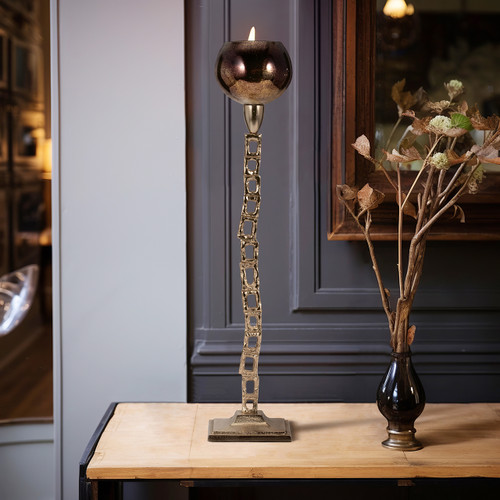 Sagebrook Home Metal 24" Tealight Holder W/ Base Gold Wishlist Create New