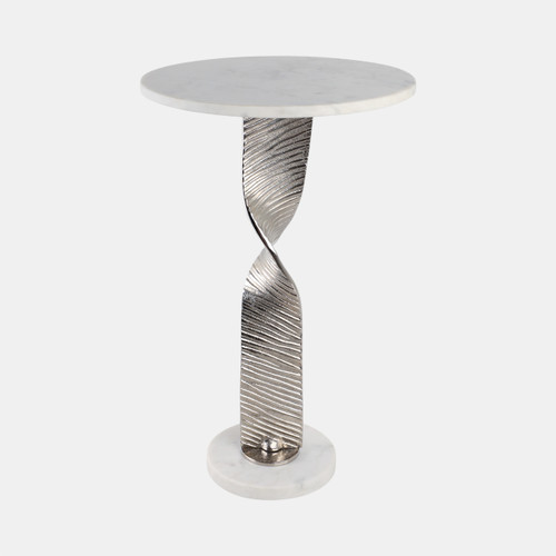 sagebrook home Metal 24"twisted Base Accent Table white/silver Kd Wishlist Create New